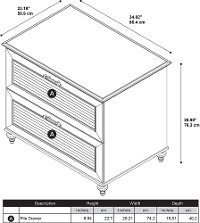 Cherry Brown 2 Drawer Wood Lateral File Cabinet - Volcano Dusk-7
