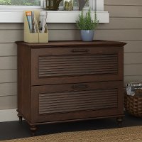 Coastal Cherry Brown Wooden Lateral File Cabinet - Volcano Dusk