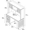 51 Inch Coastal Cherry Brown Computer Desk with Hutch - Volcano Dusk-8