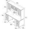 68 Inch Driftwood Dreams White Computer Desk with Hutch - Volcano Dusk-8