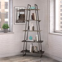 Rustic Gray A-Frame Bookshelf - Refinery