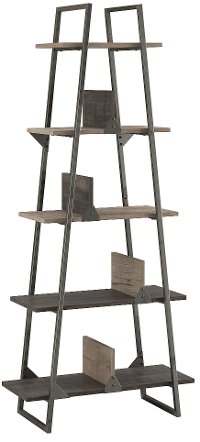 Rustic Gray A-Frame Bookshelf - Refinery-2