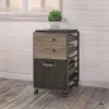 RFF116RG-03 Refinery Rustic Gray 3 Drawer Mobile File Cabinet