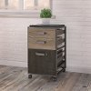 Rustic Gray 3 Drawer Mobile File Cabinet - Refinery