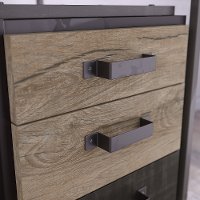 Rustic Gray 3 Drawer Mobile File Cabinet - Refinery-4