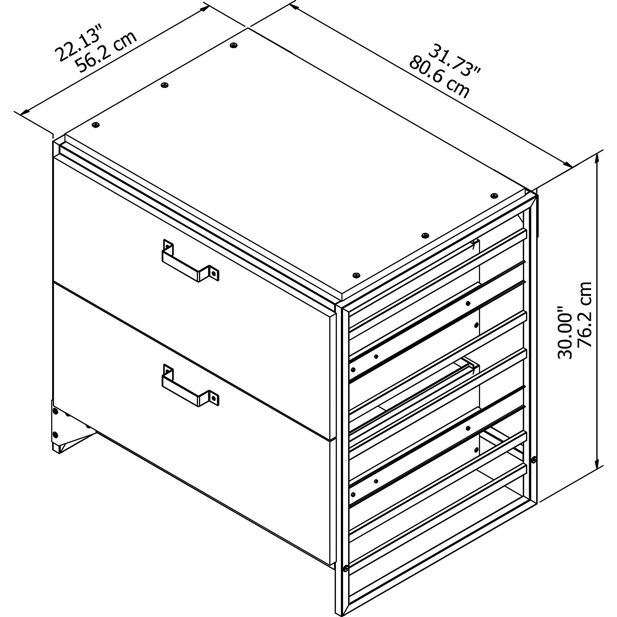 Refinery Rustic Gray 2 drawer Lateral File Cabinet-6