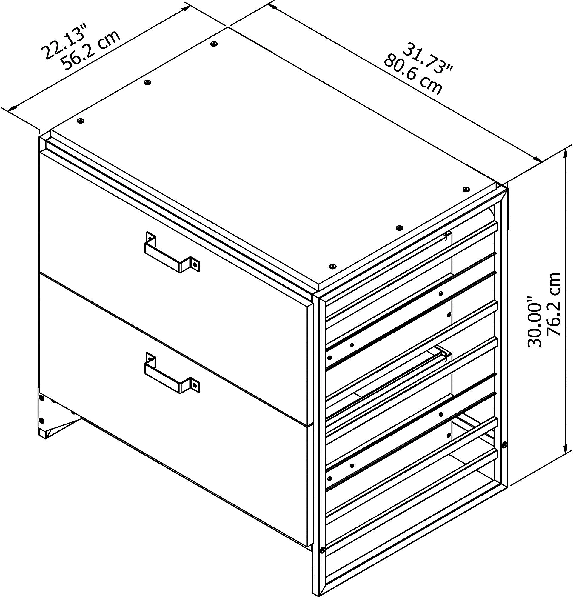 RFF132RG-03 Refinery Rustic Gray 2 drawer Lateral File Cabinet-6