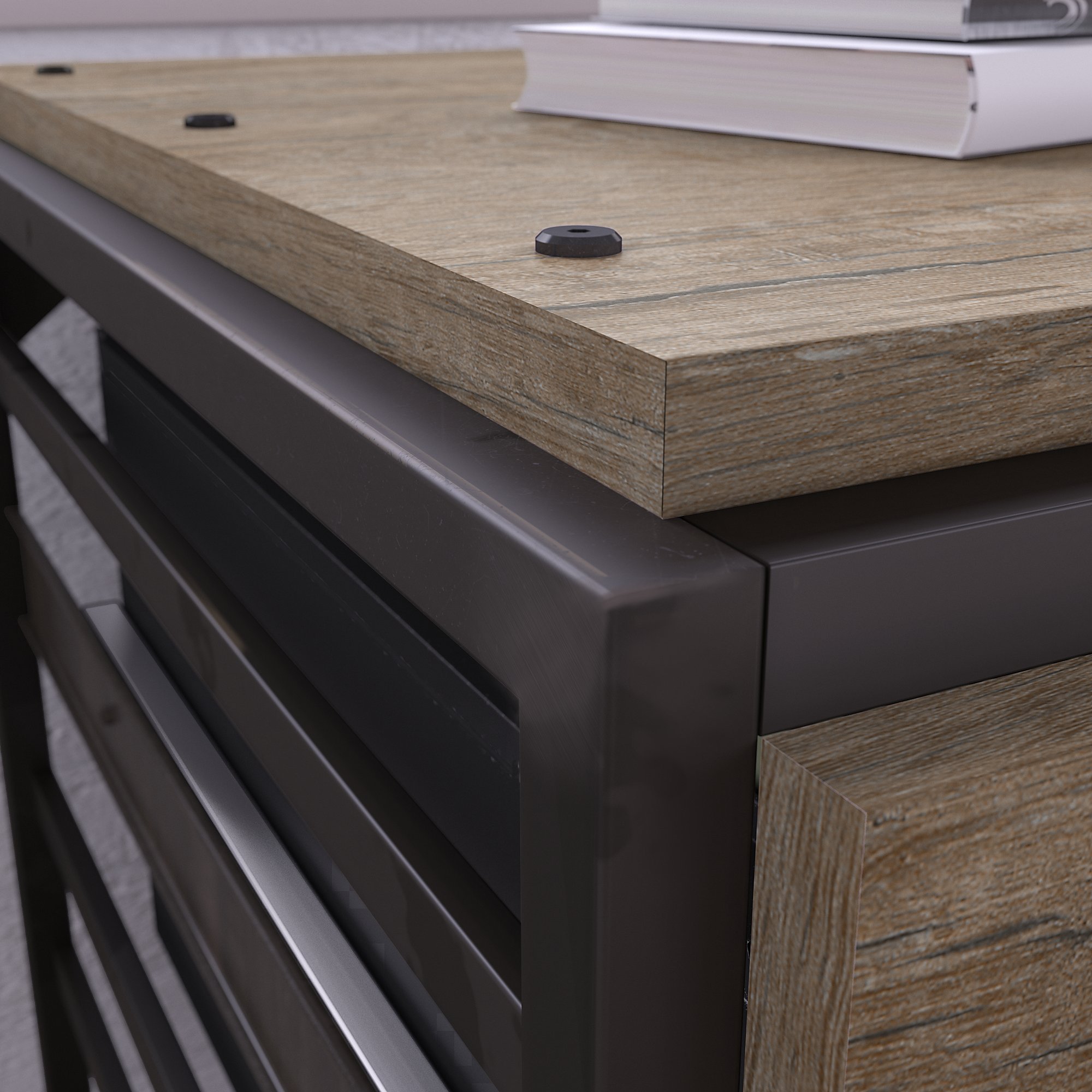 Refinery Rustic Gray 2 drawer Lateral File Cabinet-7