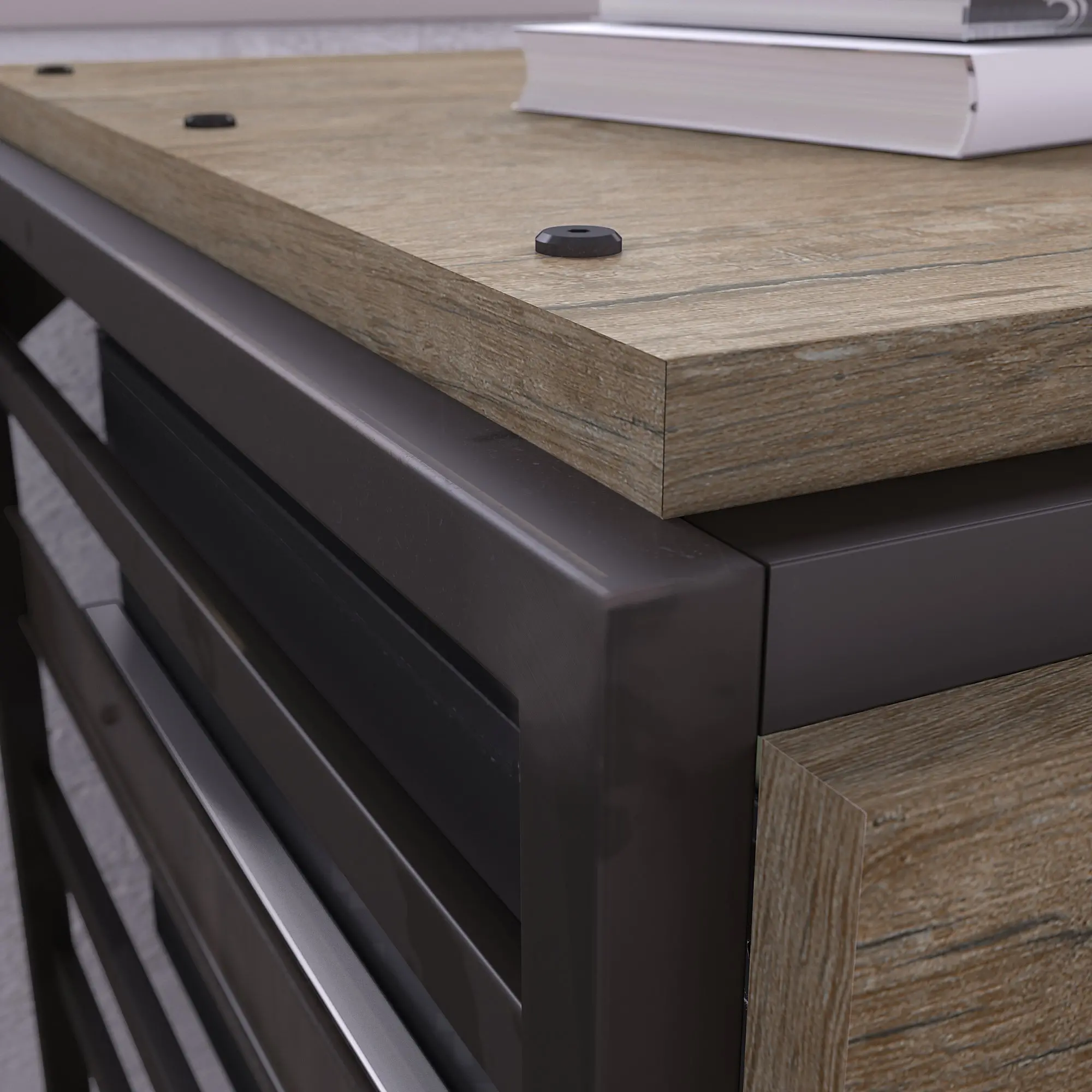 RFF132RG-03 Refinery Rustic Gray 2 drawer Lateral File Cabinet-7