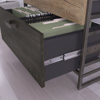 Rustic Gray 2 drawer Lateral File Cabinet - Refinery-3