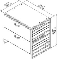 Rustic Gray 2 drawer Lateral File Cabinet - Refinery-6