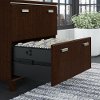 Mocha Cherry L-Desk, Hutch, and Lateral File Cabinet - Tuxedo-2
