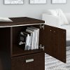 Mocha Cherry L-Desk, Hutch, and Lateral File Cabinet - Tuxedo-8