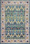 9 x 12 X-Large Transitional Azure Blue Rug - Charleston