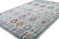 3 x 8 Runner Transitional Ivory and Blue Rug - Charleston