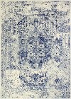 3 x 5 Small Contemporary Ivory and Blue Rug - Everek