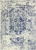 E110-IVBL-4X6-5437A Everek 3 x 5 Contemporary Ivory and Blue Rug