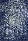 Contemporary Dark Blue 8 Foot Runner Rug - Everek-2