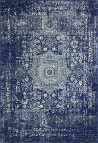 5 x 8 Medium Contemporary Dark Blue Rug - Everek-2