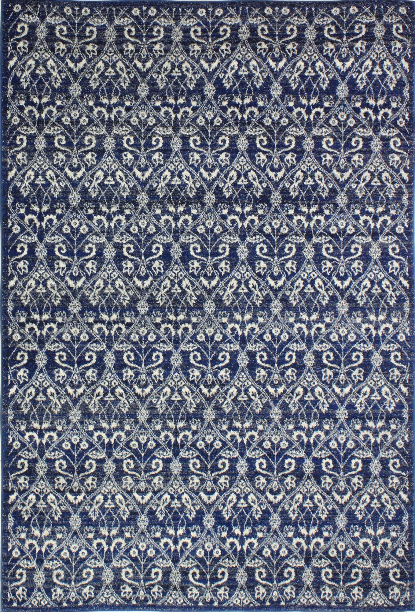 9 x 12 X-Large Contemporary Dark Blue Rug - Everek-1