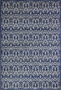 9 x 12 X-Large Contemporary Dark Blue Rug - Everek
