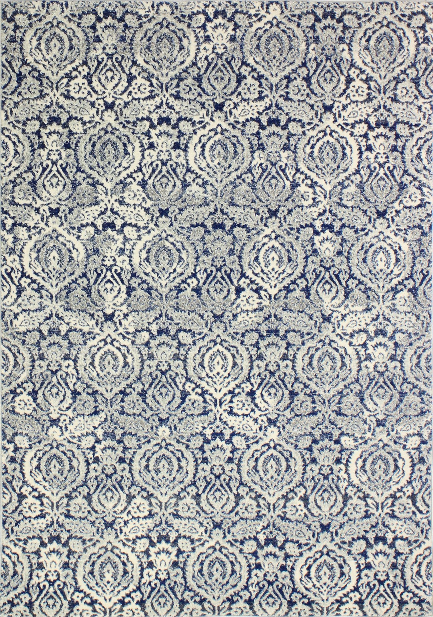 3 x 5 Small Contemporary Dark Blue Rug - Everek-1