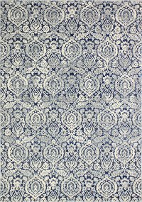 3 x 5 Small Contemporary Dark Blue Rug - Everek
