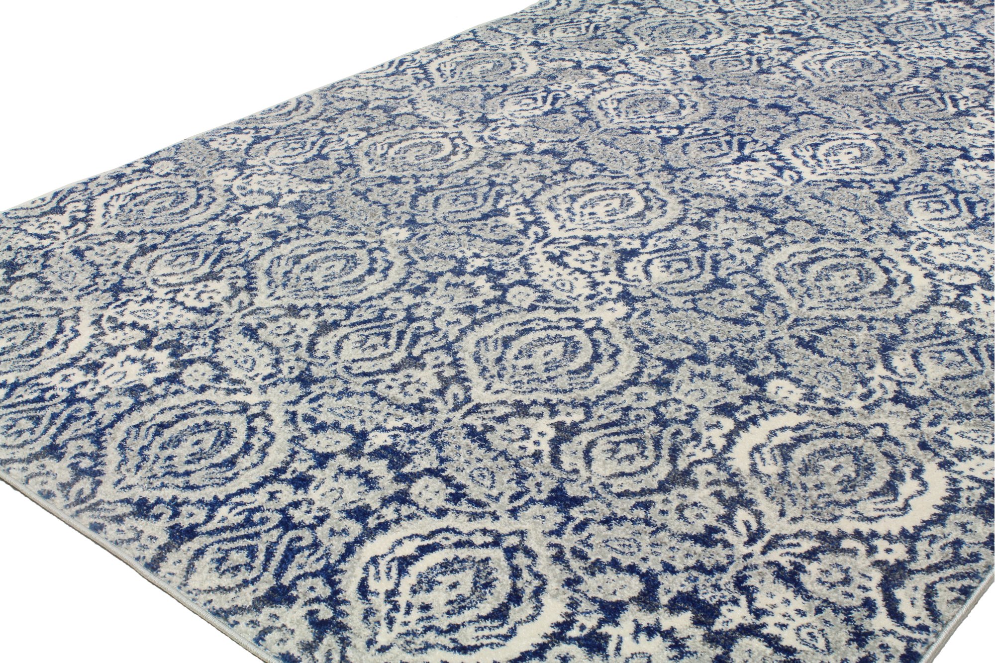 3 x 5 Small Contemporary Dark Blue Rug - Everek-2