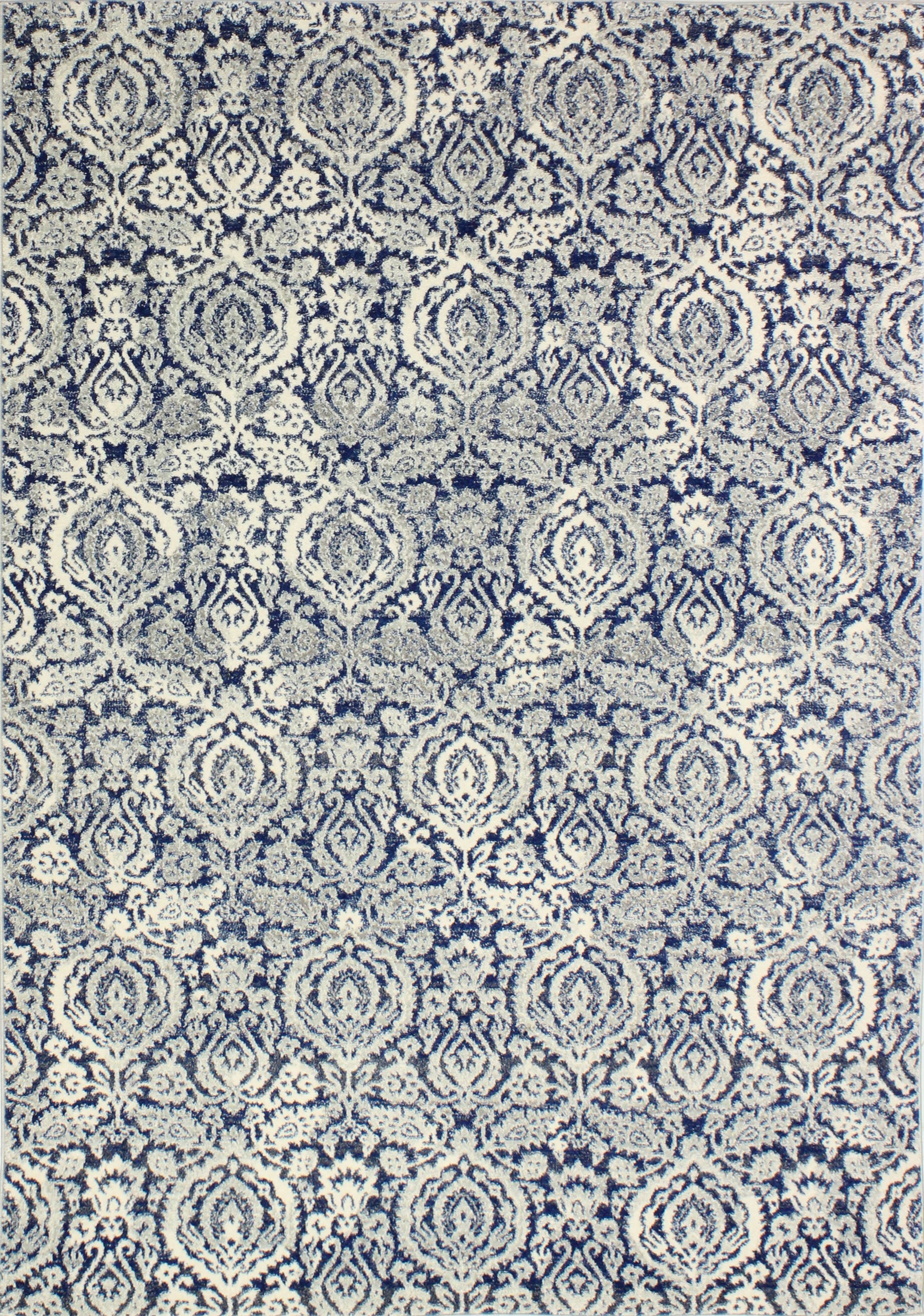 8 x 10 Large Contemporary Dark Blue Rug - Everek-2