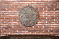 Junee Antique Gray Round Wooden Wall Art - Brixton