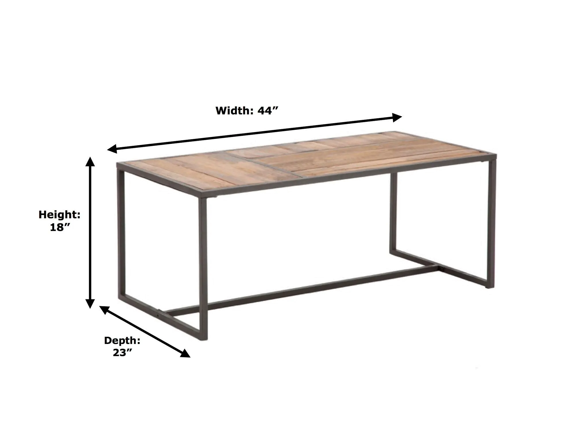 Contemporary Wooden Brown Coffee Table - Brixton-4