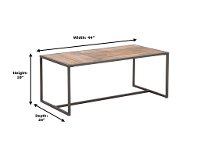 Contemporary Wooden Brown Coffee Table - Brixton-4