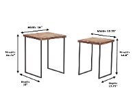 Set of 2 Wood and Metal Nesting Tables - Brixton-8