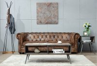 Charcoal Brown End Table - Brixton