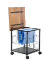 Metal and Wood Rolling File Cabinet - Brixton-2