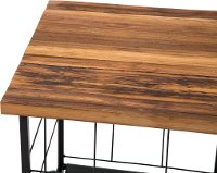 Metal and Wood Rolling File Cabinet - Brixton-3