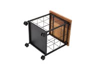 Metal and Wood Rolling File Cabinet - Brixton-6