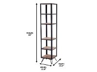 Reclaimed Wood and Metal Bookshelf - Brixton-8