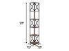 Transitional Metal and Wood Corner Bookshelf - Brixton-7