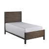 Modern Industrial Driftwood Brown Twin Bed - Barnside