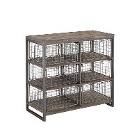 Modern Industrial Gray Wire Basket Chest - Barnside
