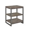 Modern Industrial Driftwood Gray Night Table - Barnside