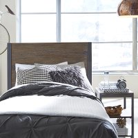 Modern Industrial Driftwood King Headboard - Barnside