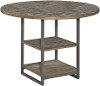 Gray Industrial Round Dining Table - Barnside Metro