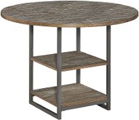 Gray Industrial Round Dining Table - Barnside Metro