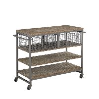 Gray Industrial Kitchen Cart - Barnside Metro-2