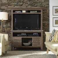 Brown Indoor/Outdoor Entertainment Center and Buffet - Concrete Chic
