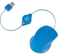ETMOUSEBU-BLUE Blue ReTrak Retractable Optical Mouse