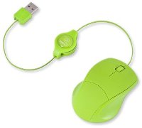 ETMOUSEGN GREEN RETRACTABLE OPTICAL MOUSE Green ReTrak Retractable Optical Mouse