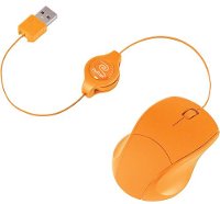 ORANGE RETRACTABLE OPTICAL MOUSE Orange ReTrak Retractable Optical Mouse